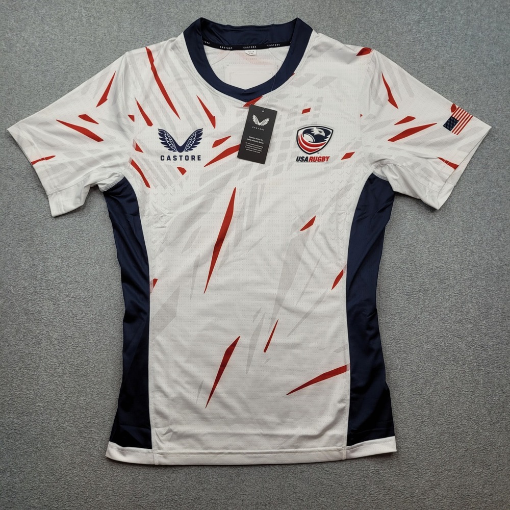 Castore USA Rugby Pro Away Jersey Mens Large White TM2942-WHITE-L